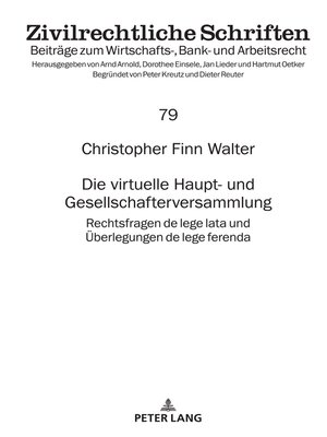 cover image of Die virtuelle Haupt- und Gesellschafterversammlung